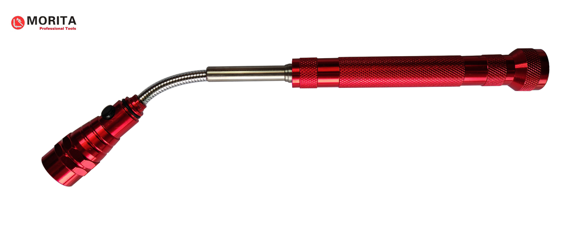 Lanterna elétrica magnética telescópica com 3 o ímã macio ajustável do pescoço das lâmpadas 360-Degree do diodo emissor de luz na colheita de iluminação vermelha de ambos os fins