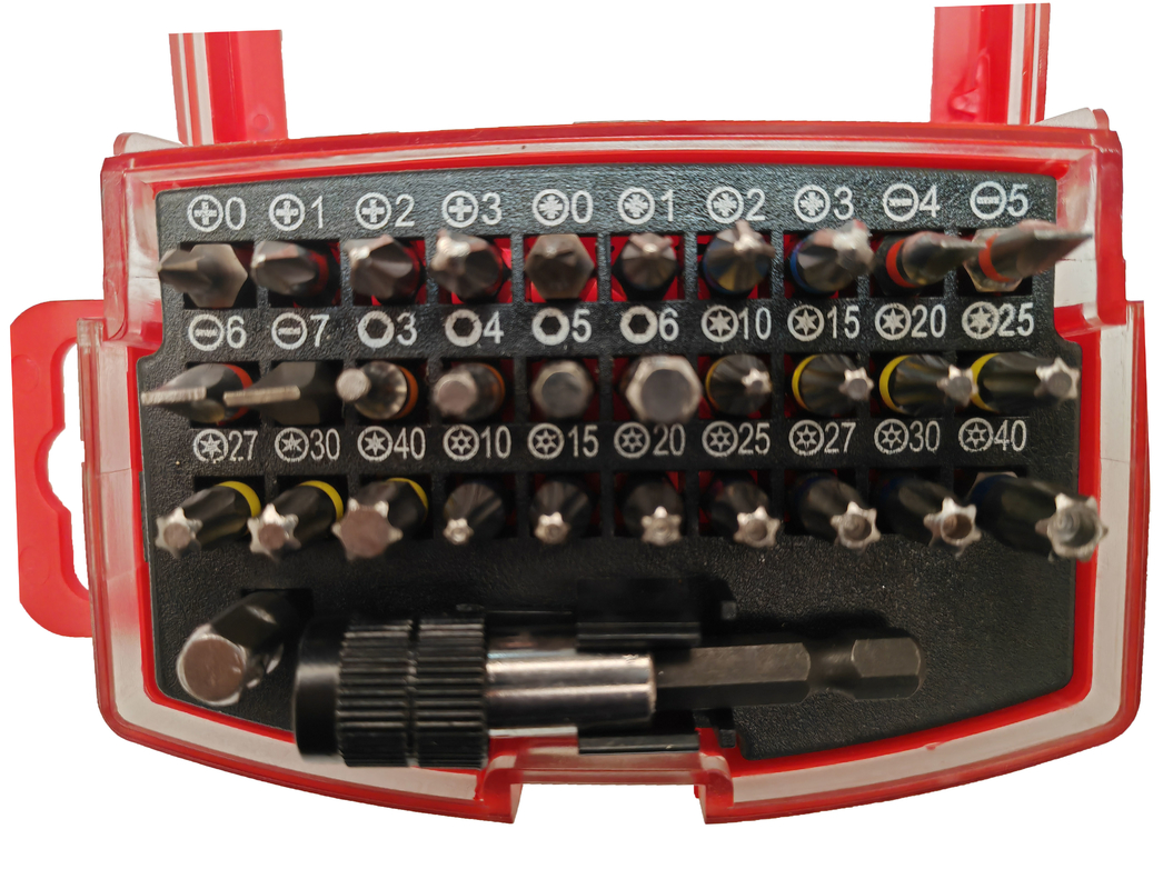 Conjunto de bits de chave de fenda premium 32 pce aço S2/CR-V material S2 é ideal para furadeiras elétricas e chaves de impacto
