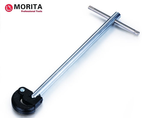 280mm/11 "chave de tubulação de bacia auto-ajustável em 180 graus gama de aço carbono acabamento cromado