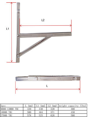 comprar Parede de montagem de ar condicionado de divisão de carga pesada Parede de montagem universal de ar-condicionado com hardware online manufacture