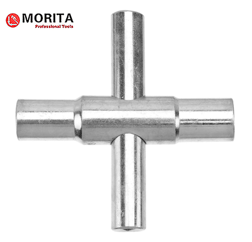 Ferramentas de encanamento 4 Way Sillcock Key 4 Chaves de chave de engrenagem Dimensões-1/4??, 9/32??, 5/16??, 11/32?? (1 pacote) Aço inoxidável