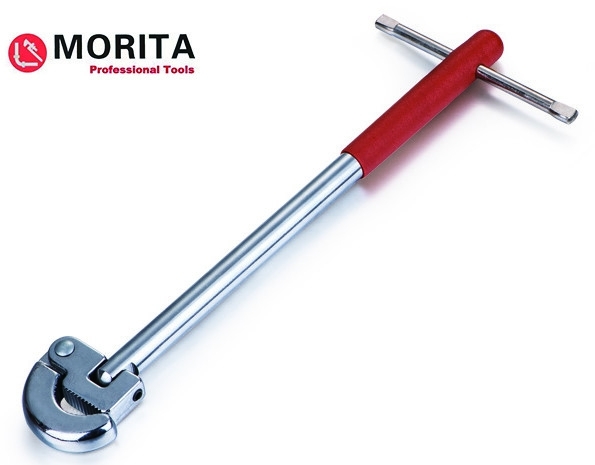 280mm/11 "chave de tubulação de bacia auto-ajustável em 180 graus gama de aço carbono acabamento cromado