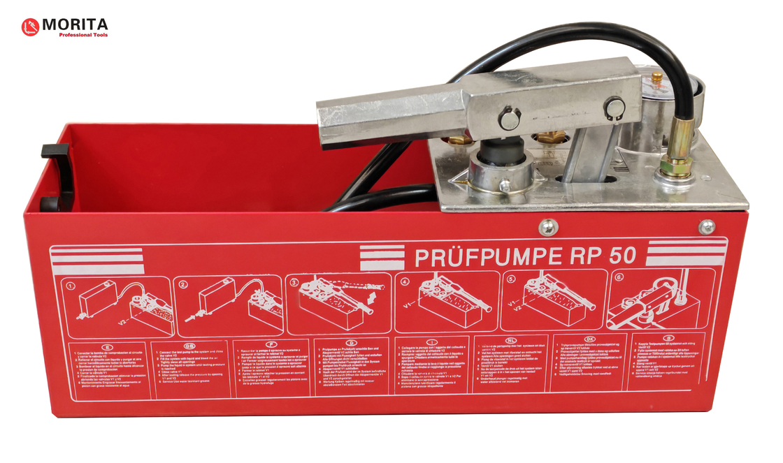 Bomba de ensaio hidráulica manual 5Mpa 12L Ferramentas de encanamento de latão e aço e ligas de alumínio Tubo de água pressurizante e teste de vazamento