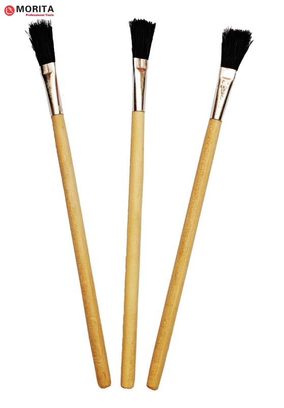 Ferramentas de encanamento Pincel de fluxo Manuseio de madeira Pincel de madeira comprimento 195mm 25mm * 12 mm Aplicando fluxo ou cola em juntas e fios