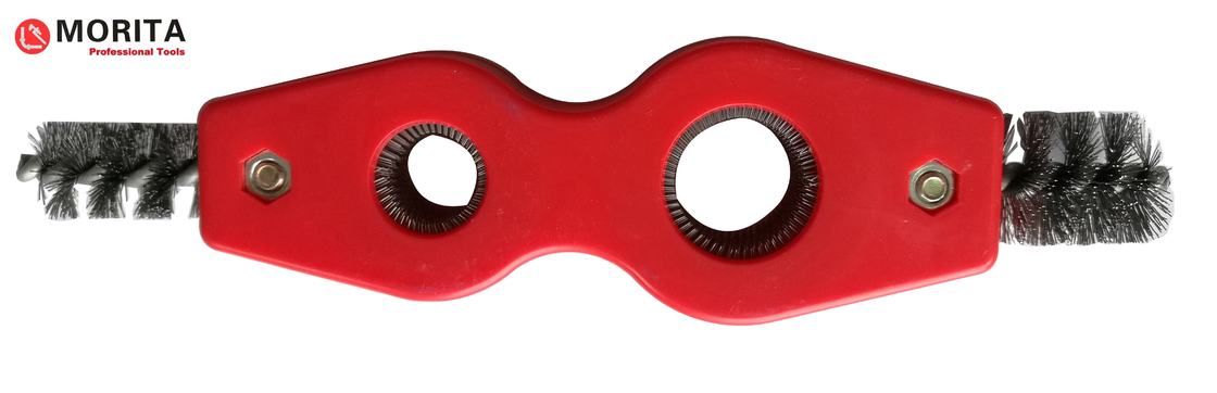 Limpeza de tubos 4 em 1 limpador de tubos de aço inoxidável e plástico parede externa e interna de tubos de 15 mm e 22 mm