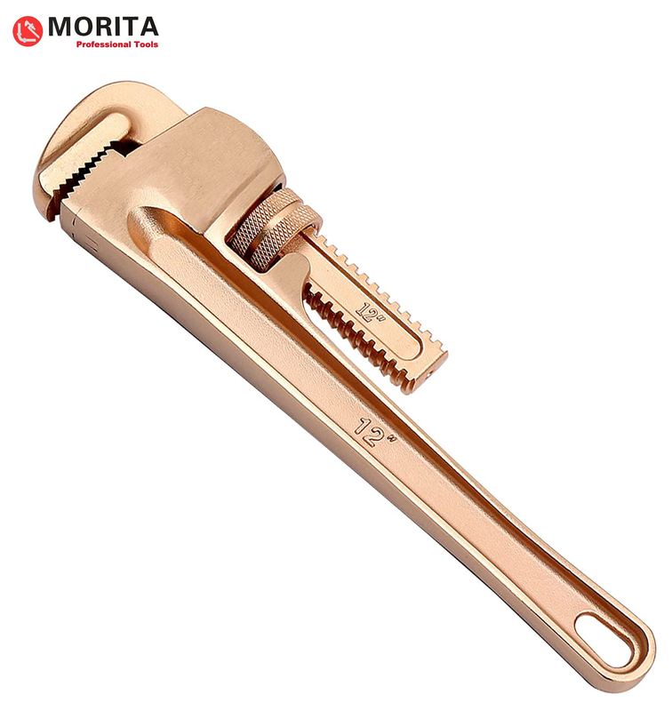 Ferramentas sem chispas chave para tubos Berílio Bronze ou Alumínio Bronze 8&quot;, 10&quot;, 12&quot;, 14&quot;, 18&quot;, 24&quot;, 36&quot;, 48&quot;
