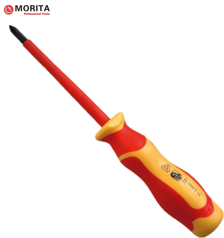 Ferramentas de mão isoladas Parafuso VDE Phillips Pozi Slotted Tip Cromo Vanádio Aço 1000 V AC Alta dureza com ímã